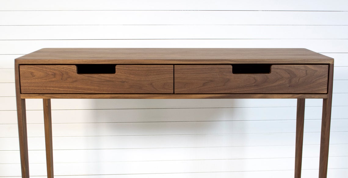 Entry Console table in Walnut solid wood