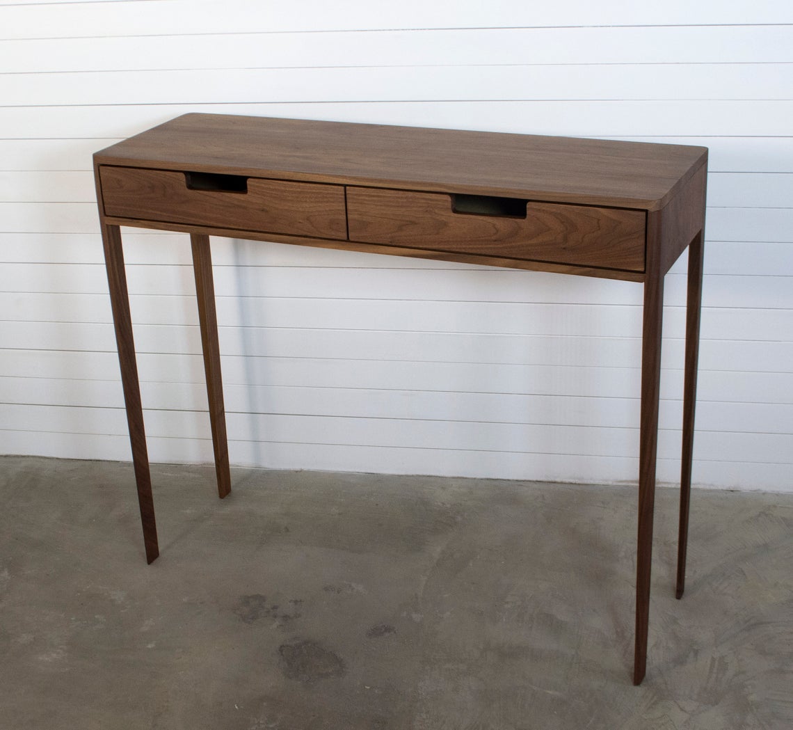 Entry Console table in Walnut solid wood