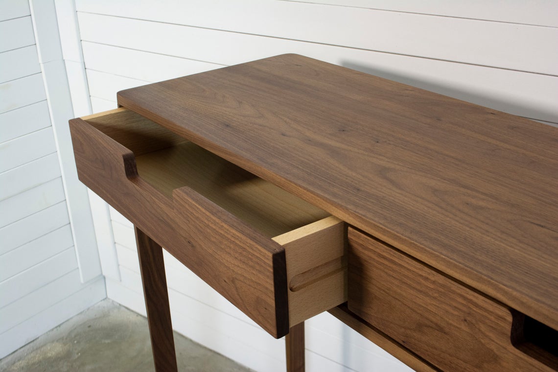 Entry Console table in Walnut solid wood
