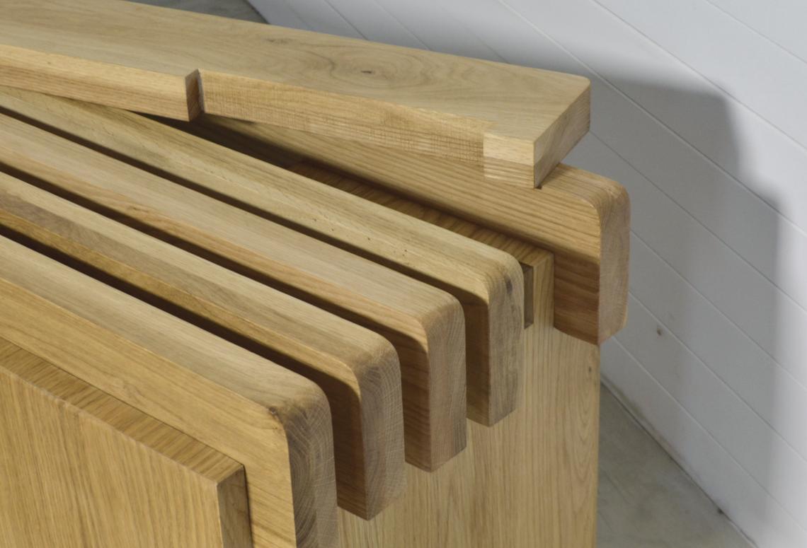 Bench in solid Oak Wood, Entry Way Bench / Garden Bench