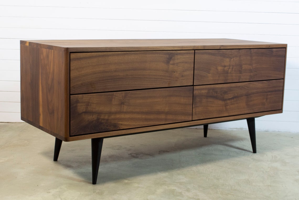 Sideboard in solid walnut wood