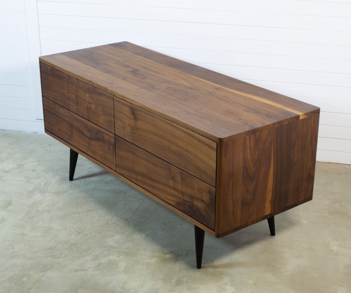 Sideboard in solid walnut wood