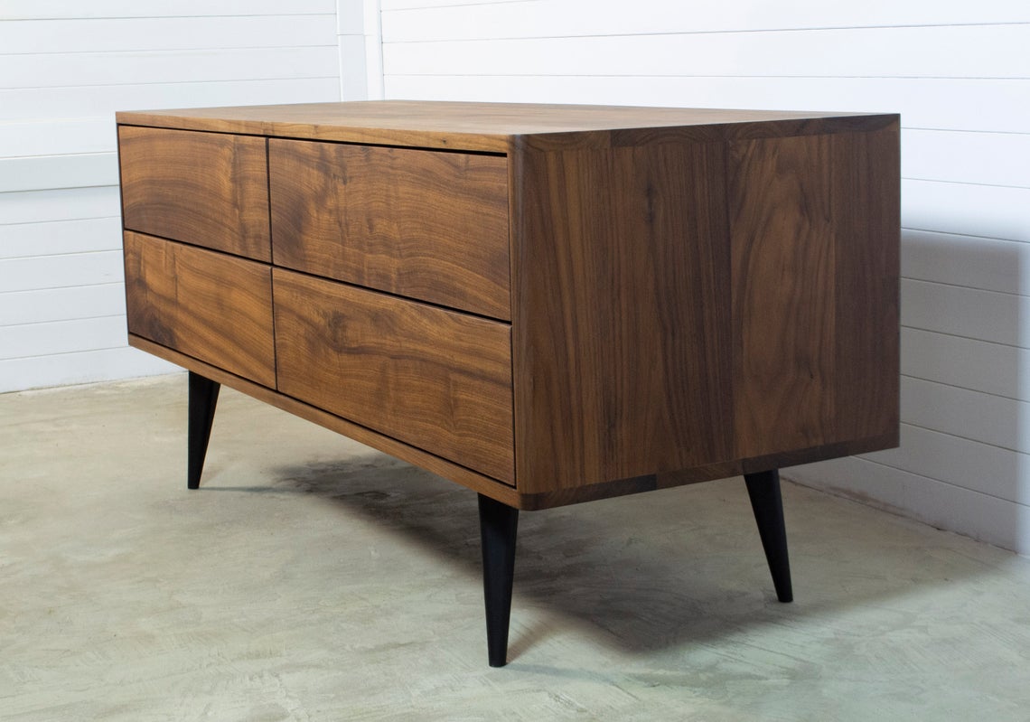 Sideboard in solid walnut wood