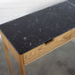 Entry Console Table in Oak solid Wood and Marble Top