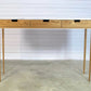 Entry Console Table in Oak solid Wood and Marble Top