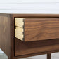 Nightstand in Solid Walnut/Oak Wood, Bedside Table with two Drawers