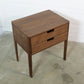 Nightstand in Solid Walnut/Oak Wood, Bedside Table with two Drawers