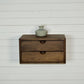 Floating Nightstand in solid Walnut Wood with two Drawers