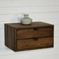 Floating Nightstand in solid Walnut Wood with two Drawers