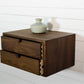 Floating Nightstand in solid Walnut Wood with two Drawers