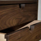 Floating Nightstand in solid Walnut Wood with two Drawers