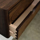 Floating Nightstand in solid Walnut Wood with two Drawers