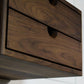 Floating Nightstand in solid Walnut Wood with two Drawers